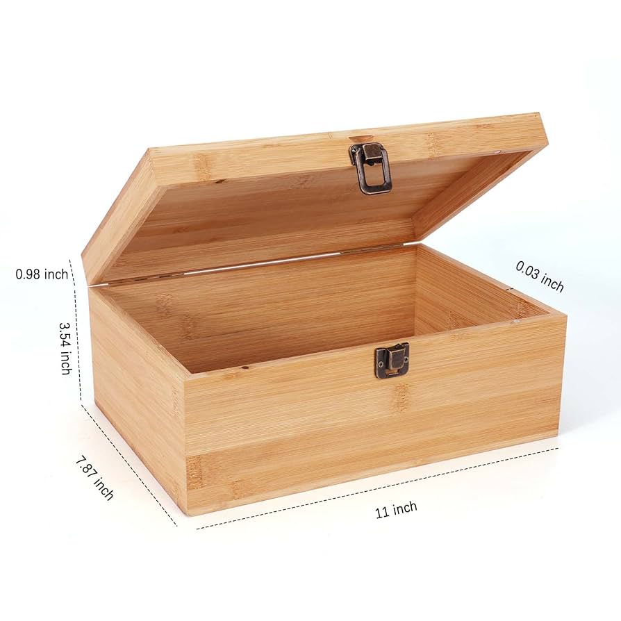 Amazon.com - Woiworco Large Bamboo Wooden Storage Box with